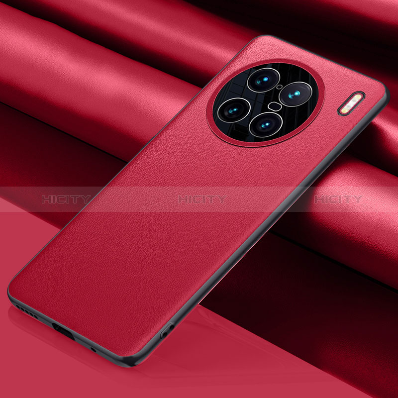 Handyhülle Hülle Luxus Leder Schutzhülle QK1 für Vivo X90 Pro+ Plus 5G Rot