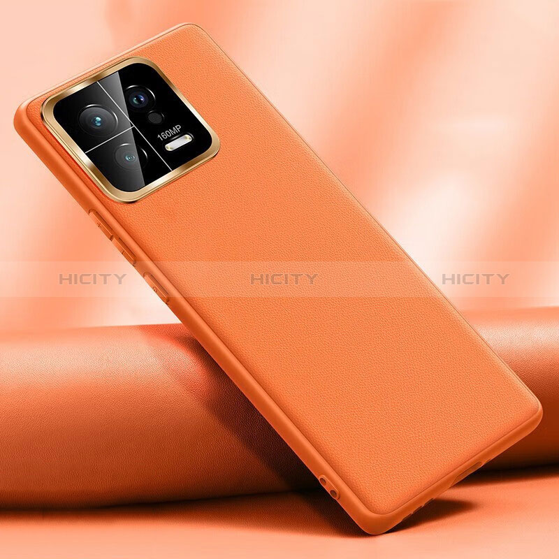 Handyhülle Hülle Luxus Leder Schutzhülle QK1 für Xiaomi Mi 13 5G Orange