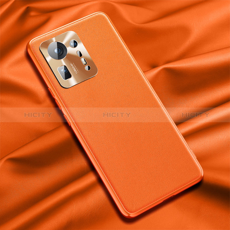 Handyhülle Hülle Luxus Leder Schutzhülle QK1 für Xiaomi Mi Mix 4 5G Orange Plus