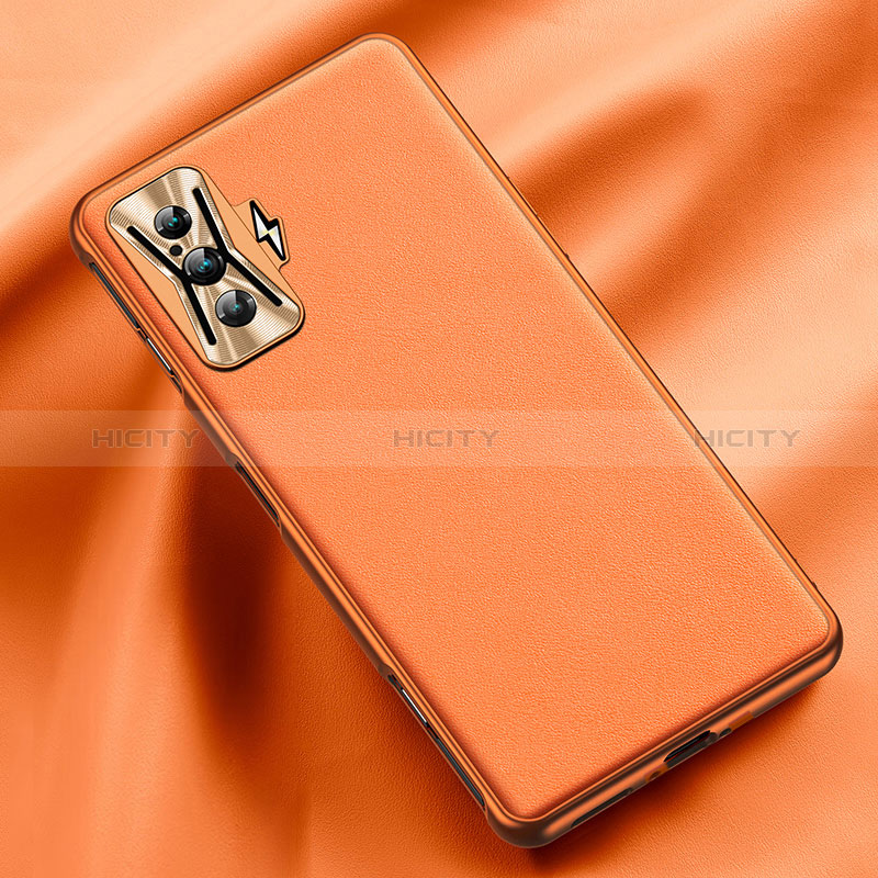 Handyhülle Hülle Luxus Leder Schutzhülle QK1 für Xiaomi Poco F4 GT 5G Orange Plus