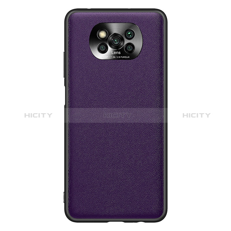 Handyhülle Hülle Luxus Leder Schutzhülle QK1 für Xiaomi Poco X3 NFC Violett