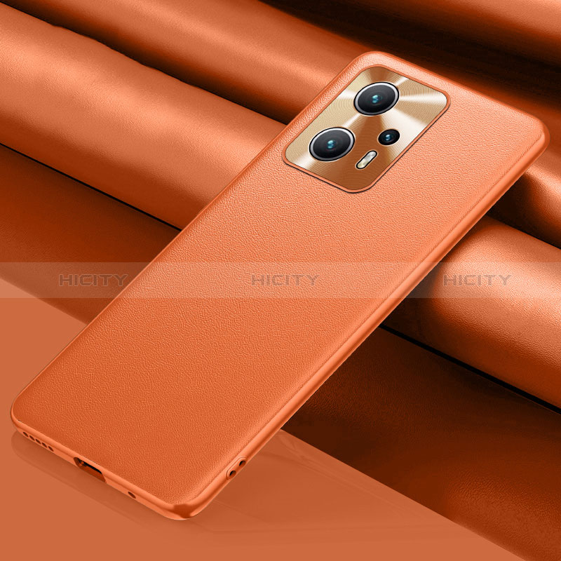 Handyhülle Hülle Luxus Leder Schutzhülle QK1 für Xiaomi Redmi K50i 5G Orange