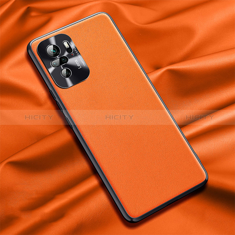 Handyhülle Hülle Luxus Leder Schutzhülle QK1 für Xiaomi Redmi Note 10 4G Orange Plus