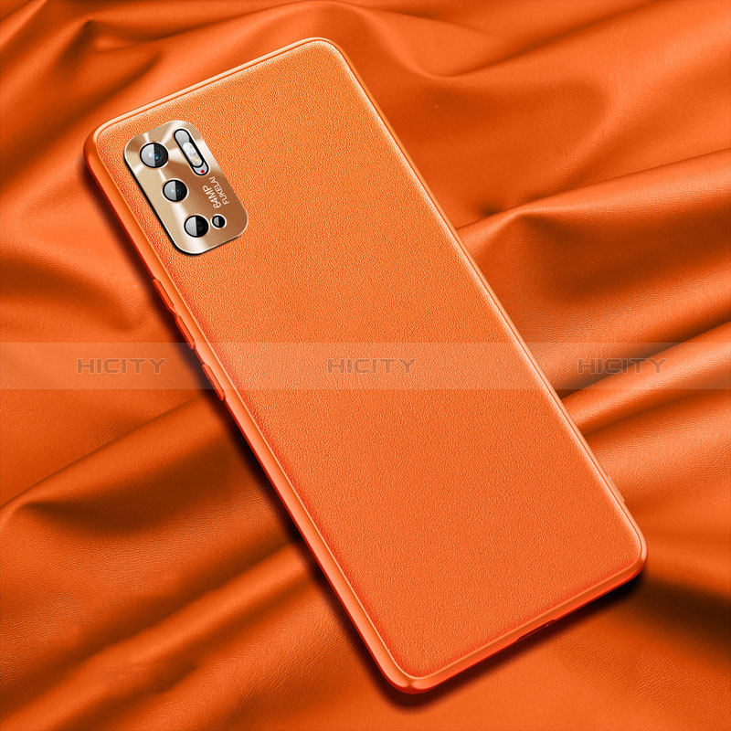 Handyhülle Hülle Luxus Leder Schutzhülle QK1 für Xiaomi Redmi Note 10 5G Orange Plus