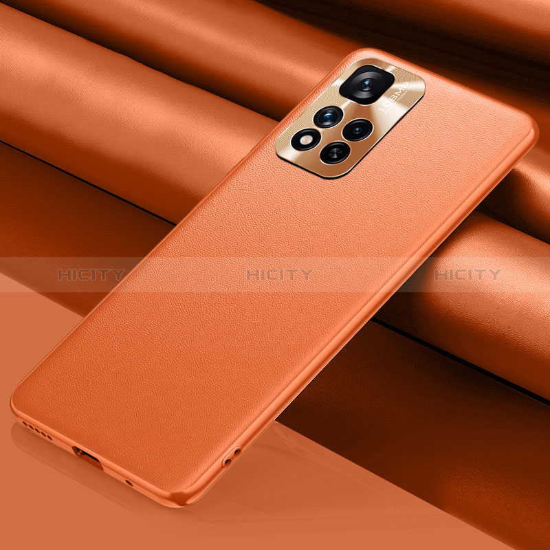 Handyhülle Hülle Luxus Leder Schutzhülle QK1 für Xiaomi Redmi Note 11 Pro+ Plus 5G Orange Plus