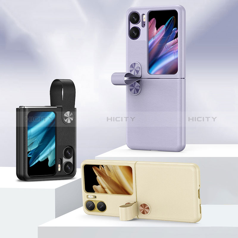 Handyhülle Hülle Luxus Leder Schutzhülle QK2 für Oppo Find N2 Flip 5G groß