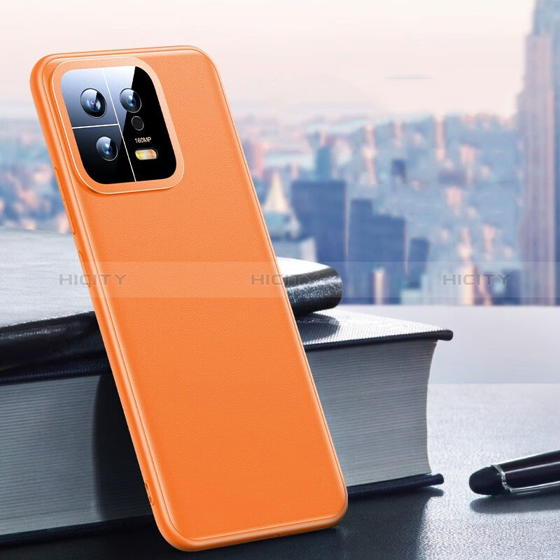 Handyhülle Hülle Luxus Leder Schutzhülle QK2 für Xiaomi Mi 13 5G Orange