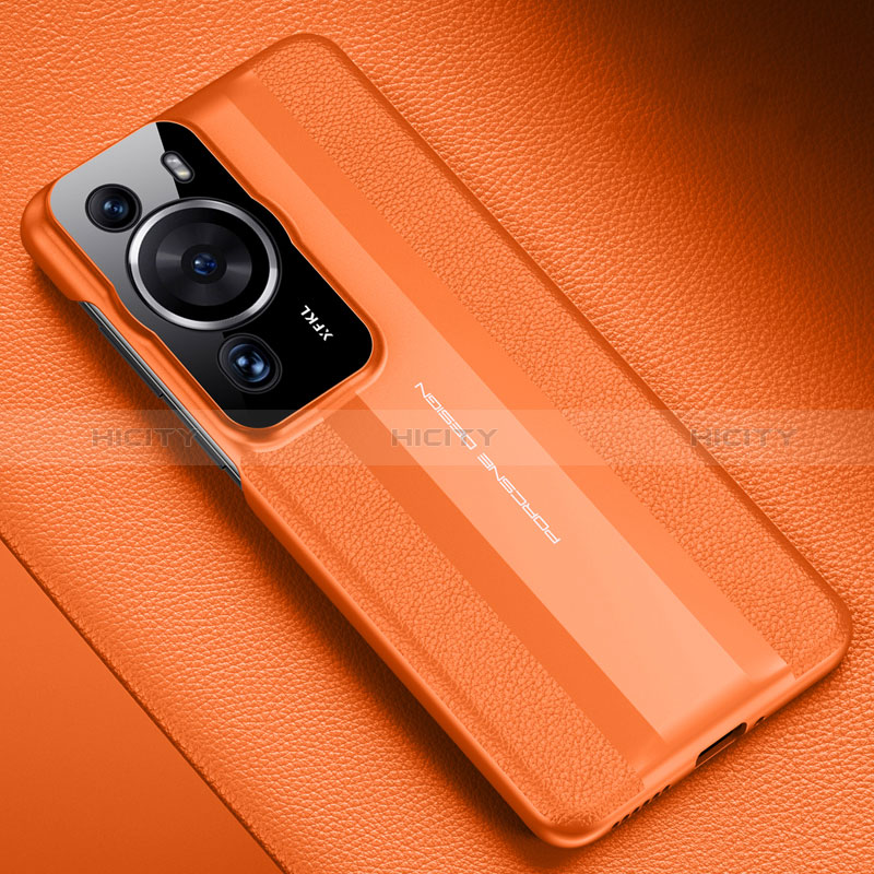 Handyhülle Hülle Luxus Leder Schutzhülle QK3 für Huawei P60 Orange