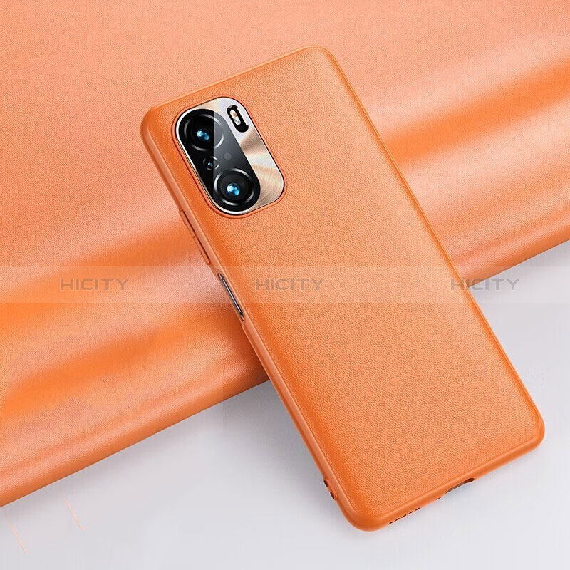 Handyhülle Hülle Luxus Leder Schutzhülle QK3 für Xiaomi Poco F3 5G Orange