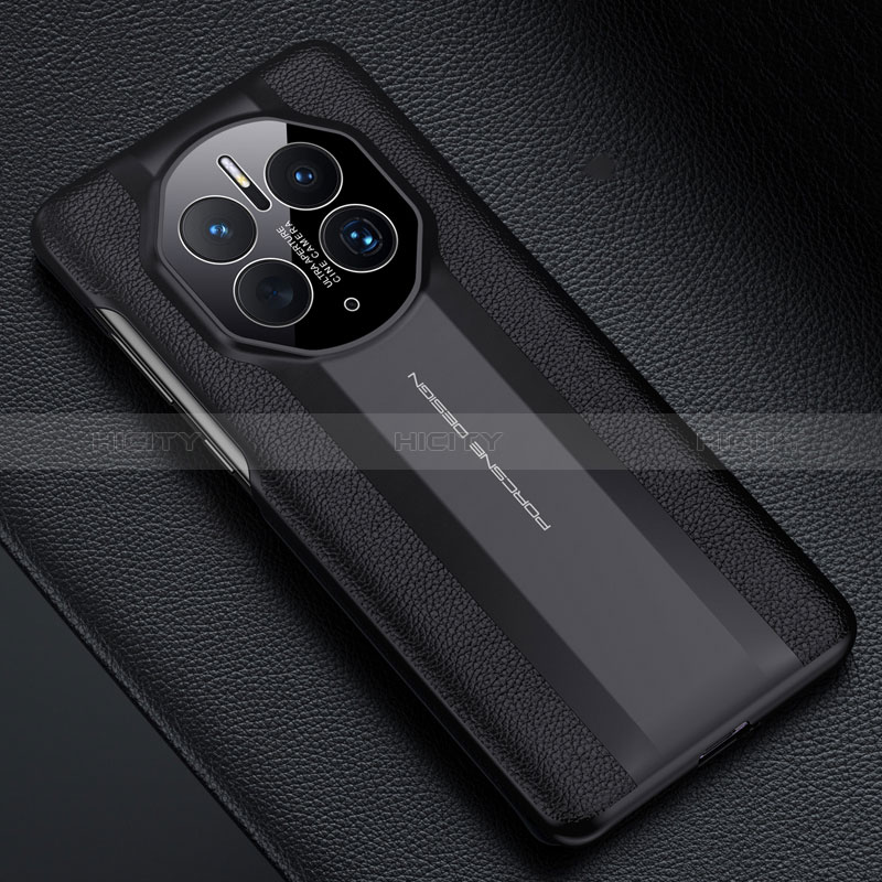 Handyhülle Hülle Luxus Leder Schutzhülle QK4 für Huawei Mate 50 Pro Schwarz Plus