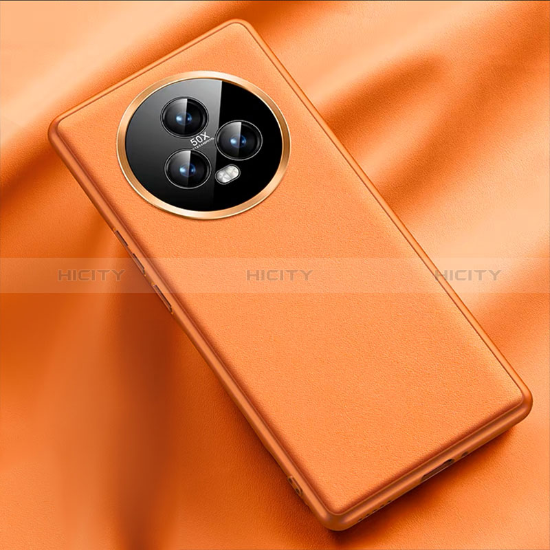 Handyhülle Hülle Luxus Leder Schutzhülle QK5 für Huawei Honor Magic5 5G Orange Plus