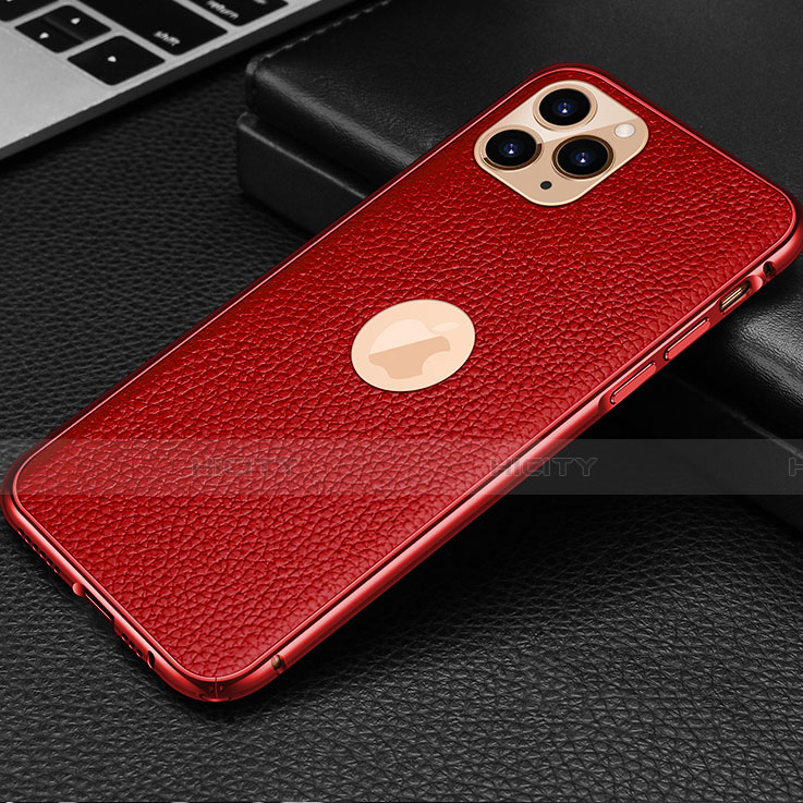 Handyhülle Hülle Luxus Leder Schutzhülle R01 für Apple iPhone 11 Pro Max Rot Plus