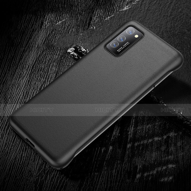 Handyhülle Hülle Luxus Leder Schutzhülle R01 für Huawei Honor V30 Pro 5G Schwarz Plus