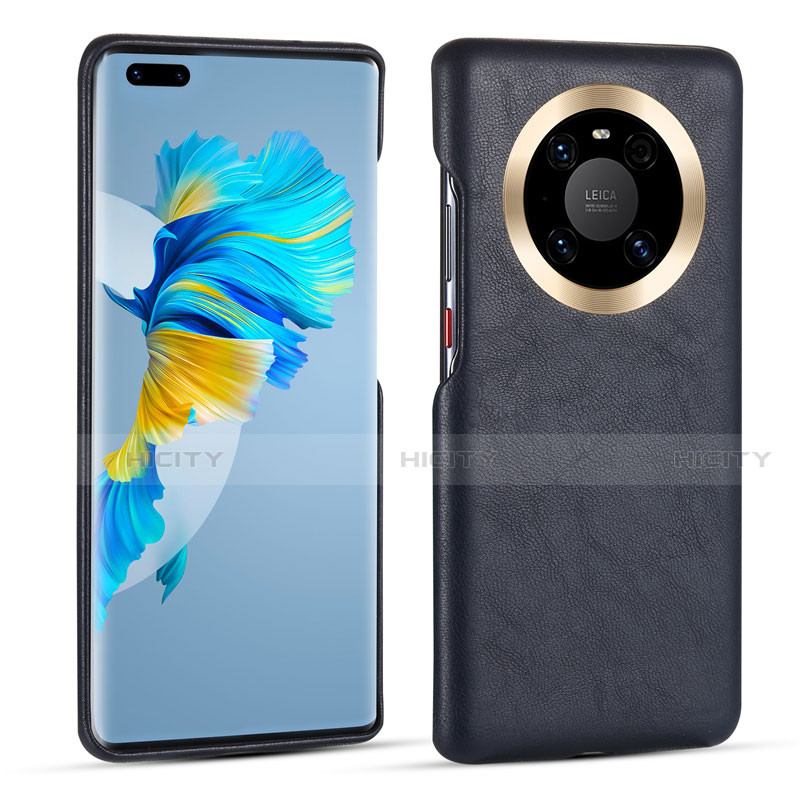 Handyhülle Hülle Luxus Leder Schutzhülle R01 für Huawei Mate 40 Pro Königs Blau Plus