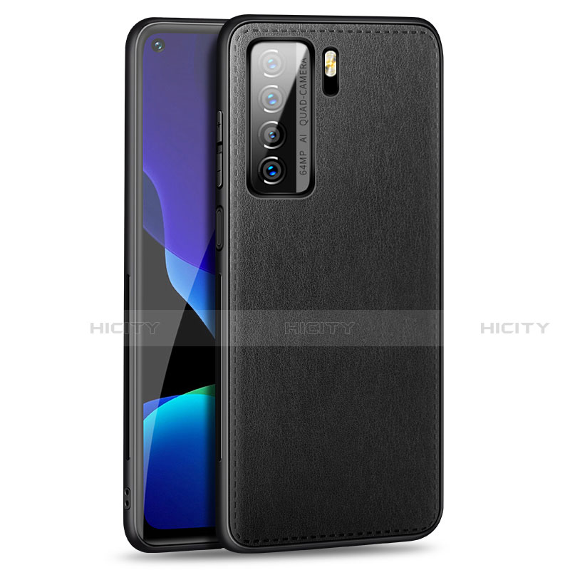 Handyhülle Hülle Luxus Leder Schutzhülle R01 für Huawei Nova 7 SE 5G Schwarz Plus