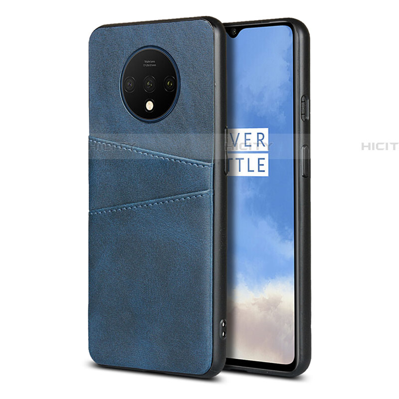 Handyhülle Hülle Luxus Leder Schutzhülle R01 für OnePlus 7T Blau