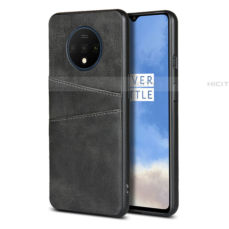 Handyhülle Hülle Luxus Leder Schutzhülle R01 für OnePlus 7T Schwarz