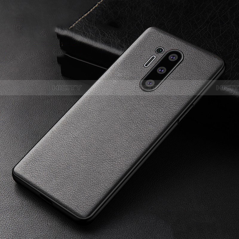 Handyhülle Hülle Luxus Leder Schutzhülle R01 für OnePlus 8 Pro Schwarz