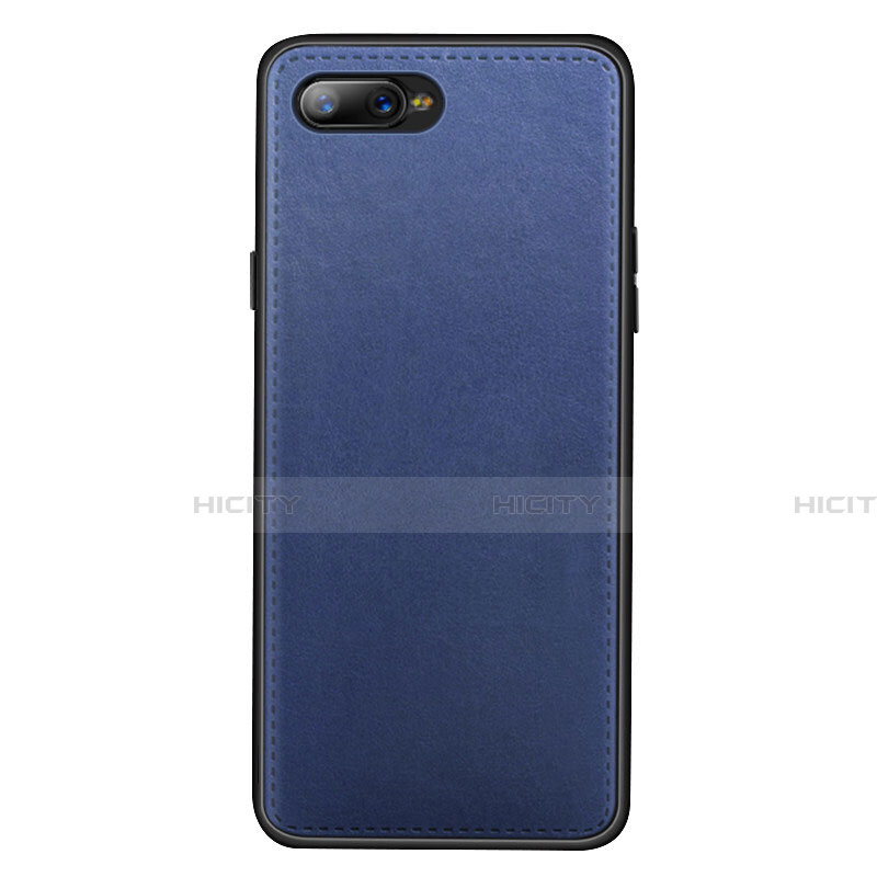 Handyhülle Hülle Luxus Leder Schutzhülle R01 für Oppo K1 Blau