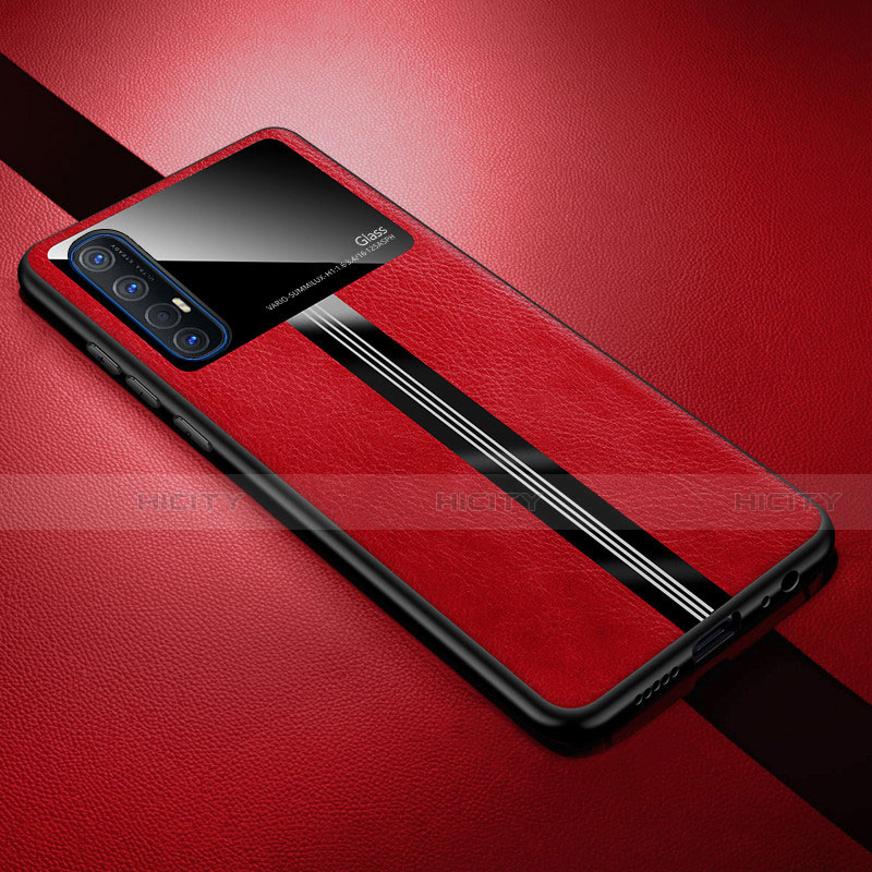 Handyhülle Hülle Luxus Leder Schutzhülle R01 für Oppo Reno3 Pro Rot