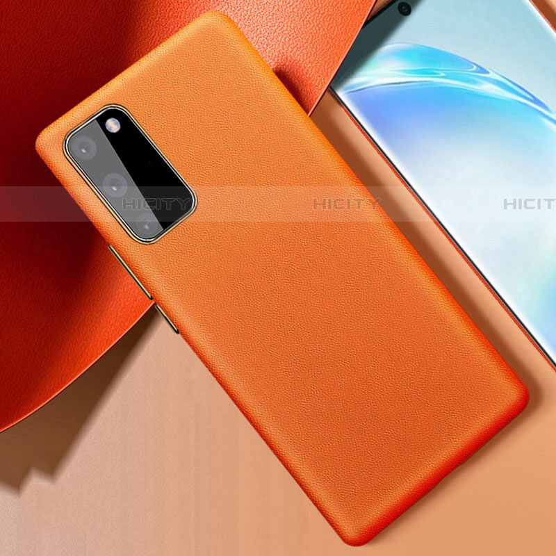 Handyhülle Hülle Luxus Leder Schutzhülle R01 für Samsung Galaxy S20 5G Orange