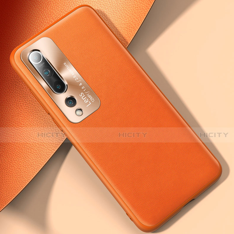 Handyhülle Hülle Luxus Leder Schutzhülle R01 für Xiaomi Mi 10 Orange