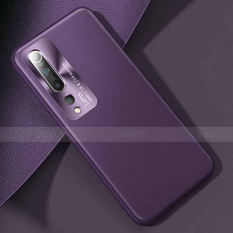 Handyhülle Hülle Luxus Leder Schutzhülle R01 für Xiaomi Mi 10 Violett