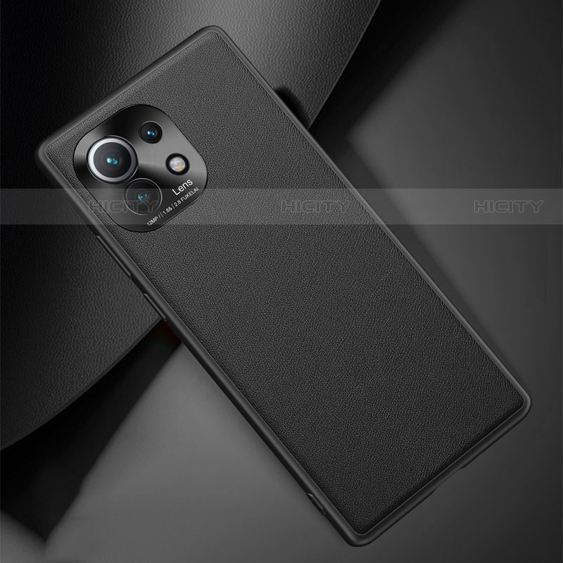 Handyhülle Hülle Luxus Leder Schutzhülle R01 für Xiaomi Mi 11 5G Schwarz Plus