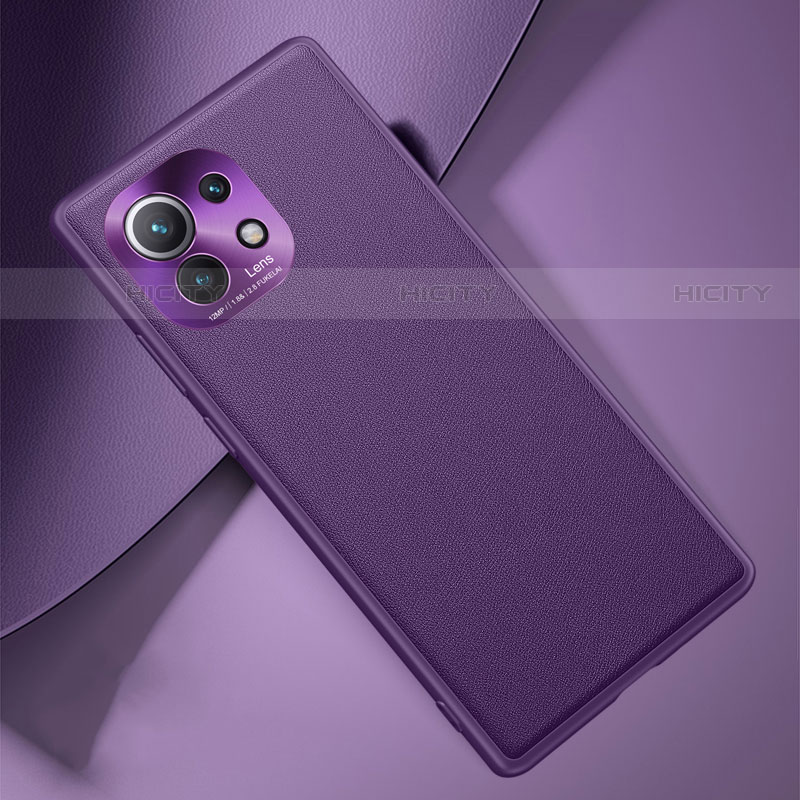 Handyhülle Hülle Luxus Leder Schutzhülle R01 für Xiaomi Mi 11 Lite 4G Violett