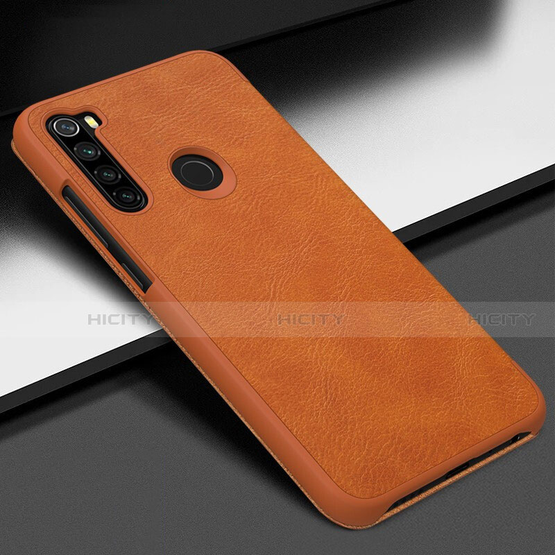 Handyhülle Hülle Luxus Leder Schutzhülle R01 für Xiaomi Redmi Note 8 (2021) Orange Plus