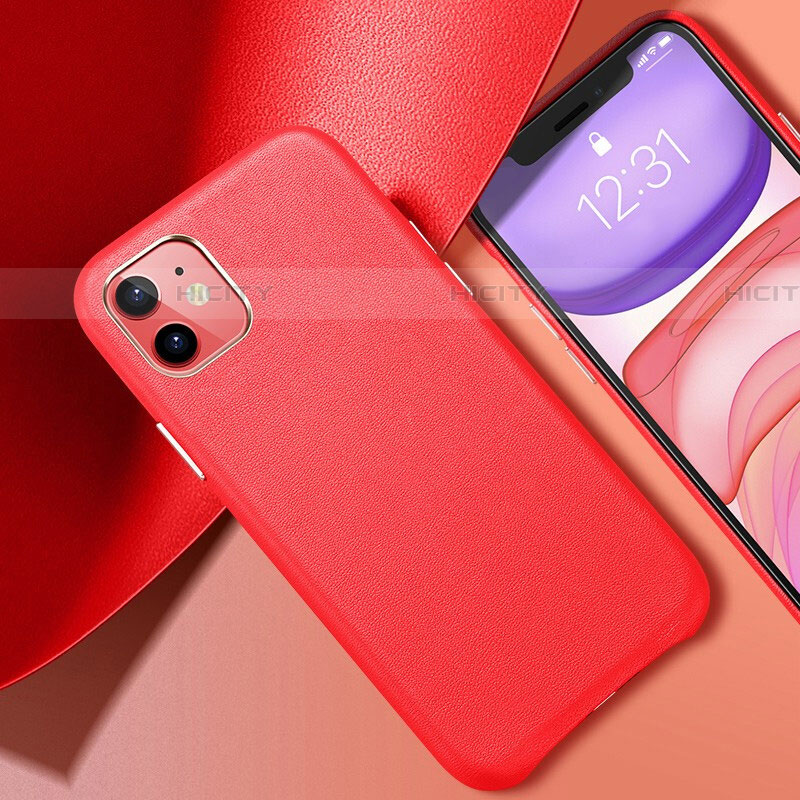 Handyhülle Hülle Luxus Leder Schutzhülle R02 für Apple iPhone 11 Rot