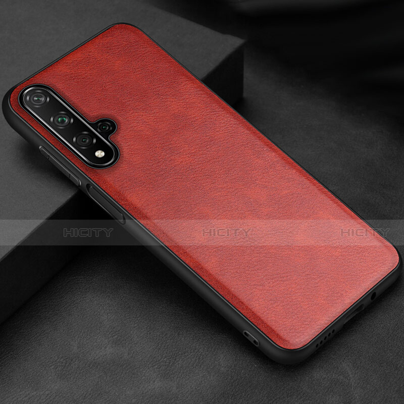 Handyhülle Hülle Luxus Leder Schutzhülle R02 für Huawei Honor 20 Rot Plus