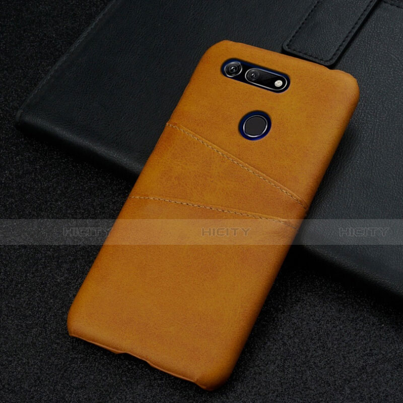 Handyhülle Hülle Luxus Leder Schutzhülle R02 für Huawei Honor View 20 Orange