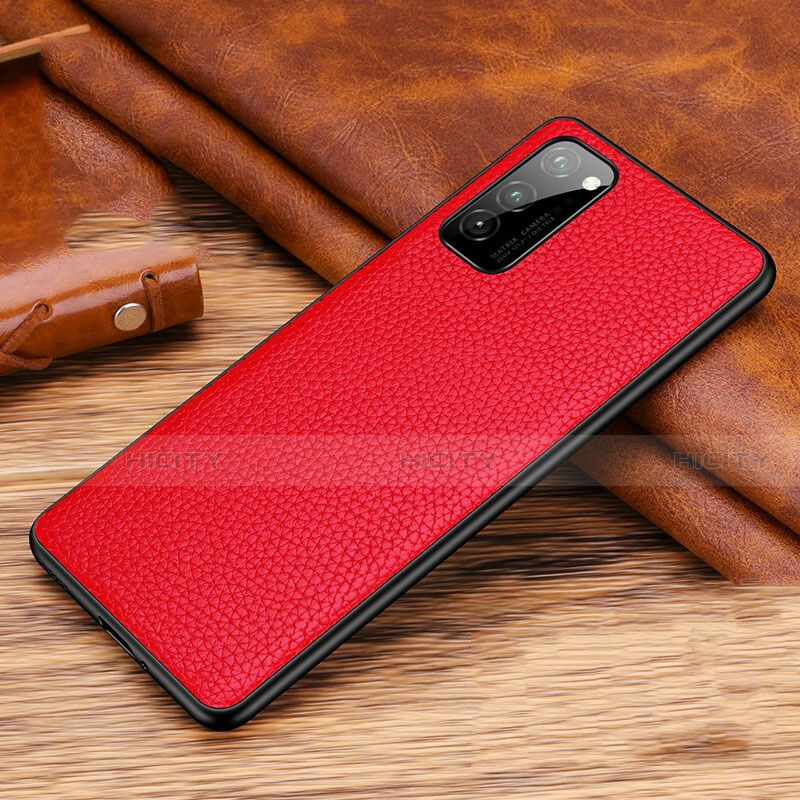 Handyhülle Hülle Luxus Leder Schutzhülle R02 für Huawei Honor View 30 5G Rot Plus