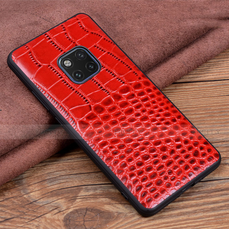 Handyhülle Hülle Luxus Leder Schutzhülle R02 für Huawei Mate 20 Pro Rot