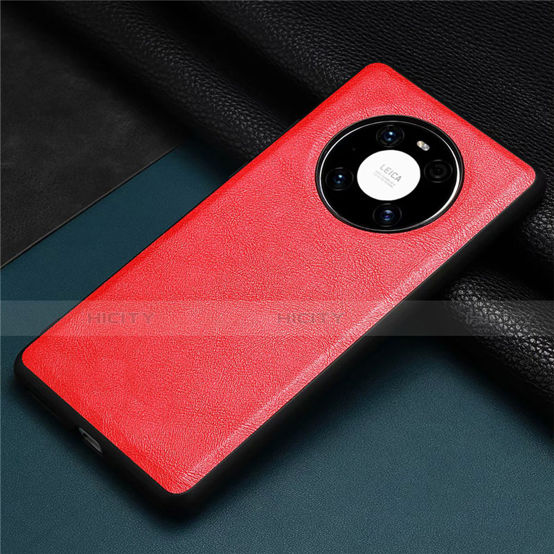 Handyhülle Hülle Luxus Leder Schutzhülle R02 für Huawei Mate 40 Pro Rot