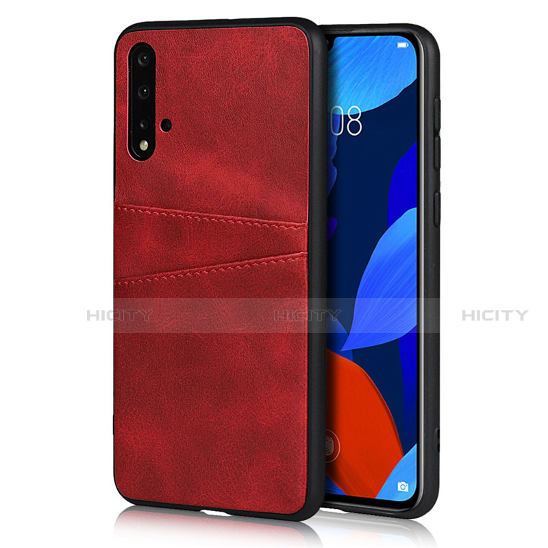 Handyhülle Hülle Luxus Leder Schutzhülle R02 für Huawei Nova 5 Pro Rot