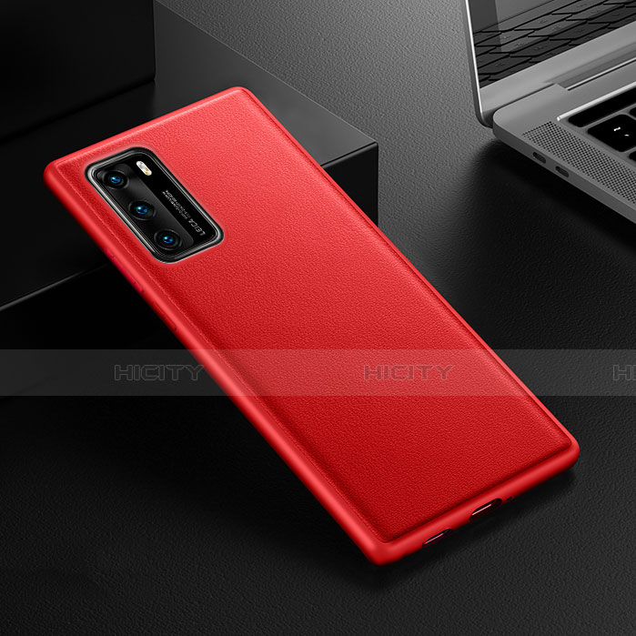 Handyhülle Hülle Luxus Leder Schutzhülle R02 für Huawei P40 Rot