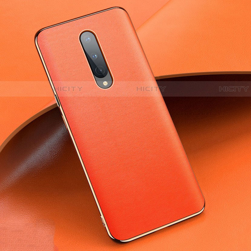 Handyhülle Hülle Luxus Leder Schutzhülle R02 für OnePlus 8 Orange