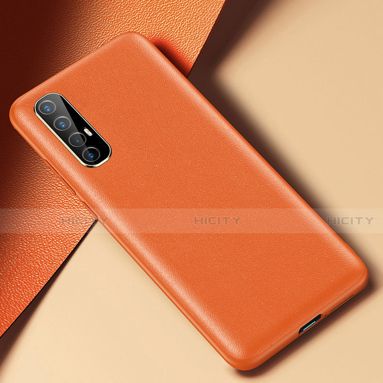 Handyhülle Hülle Luxus Leder Schutzhülle R02 für Oppo Find X2 Neo Orange