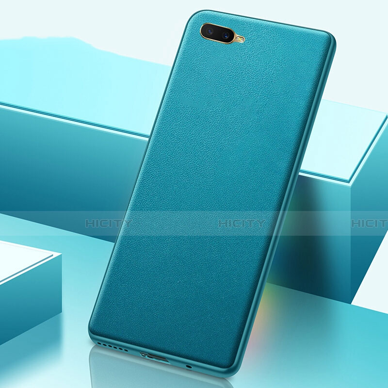 Handyhülle Hülle Luxus Leder Schutzhülle R02 für Oppo K1 Cyan Plus