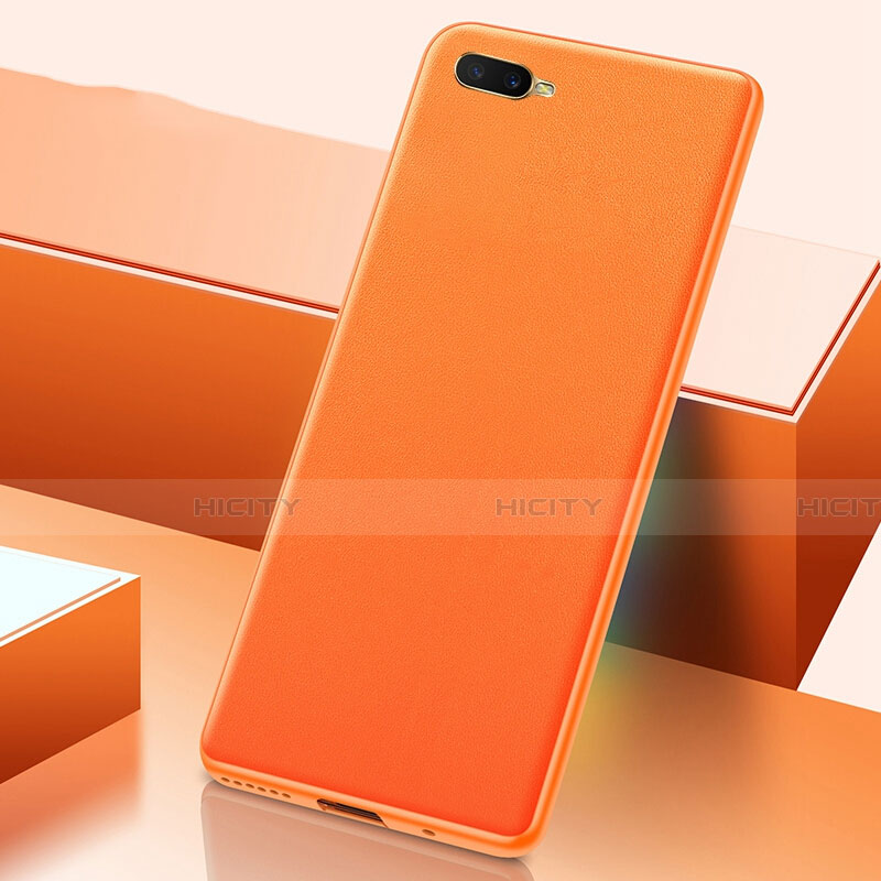 Handyhülle Hülle Luxus Leder Schutzhülle R02 für Oppo R15X Orange Plus