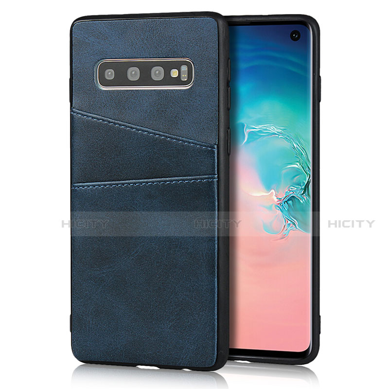 Handyhülle Hülle Luxus Leder Schutzhülle R02 für Samsung Galaxy S10 5G Blau