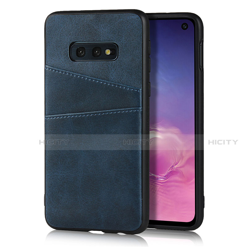 Handyhülle Hülle Luxus Leder Schutzhülle R02 für Samsung Galaxy S10e Blau Plus