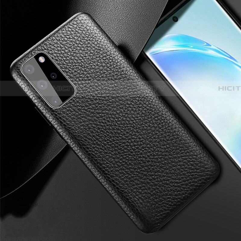 Handyhülle Hülle Luxus Leder Schutzhülle R02 für Samsung Galaxy S20 Plus 5G Schwarz