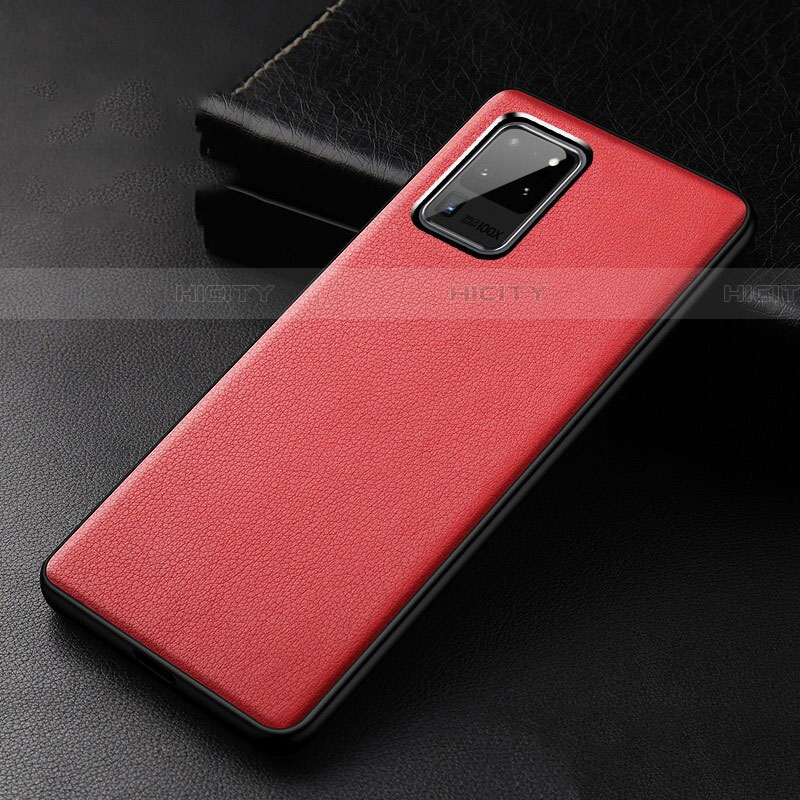 Handyhülle Hülle Luxus Leder Schutzhülle R02 für Samsung Galaxy S20 Ultra 5G Rot Plus