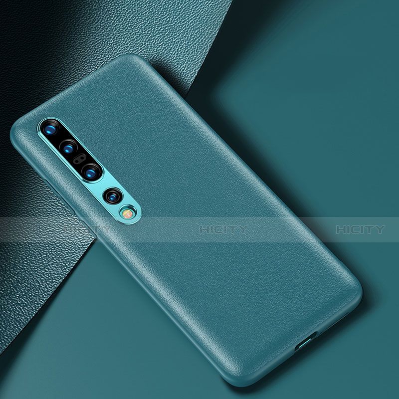 Handyhülle Hülle Luxus Leder Schutzhülle R02 für Xiaomi Mi 10 Pro Cyan