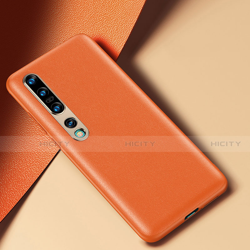 Handyhülle Hülle Luxus Leder Schutzhülle R02 für Xiaomi Mi 10 Pro Orange