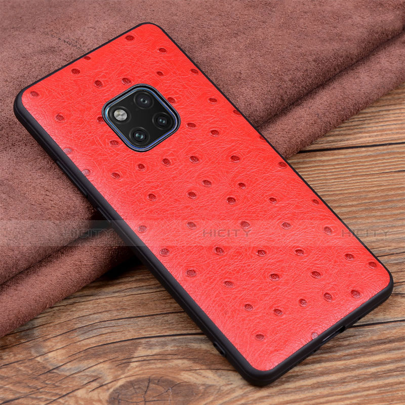 Handyhülle Hülle Luxus Leder Schutzhülle R03 für Huawei Mate 20 Pro Rot Plus