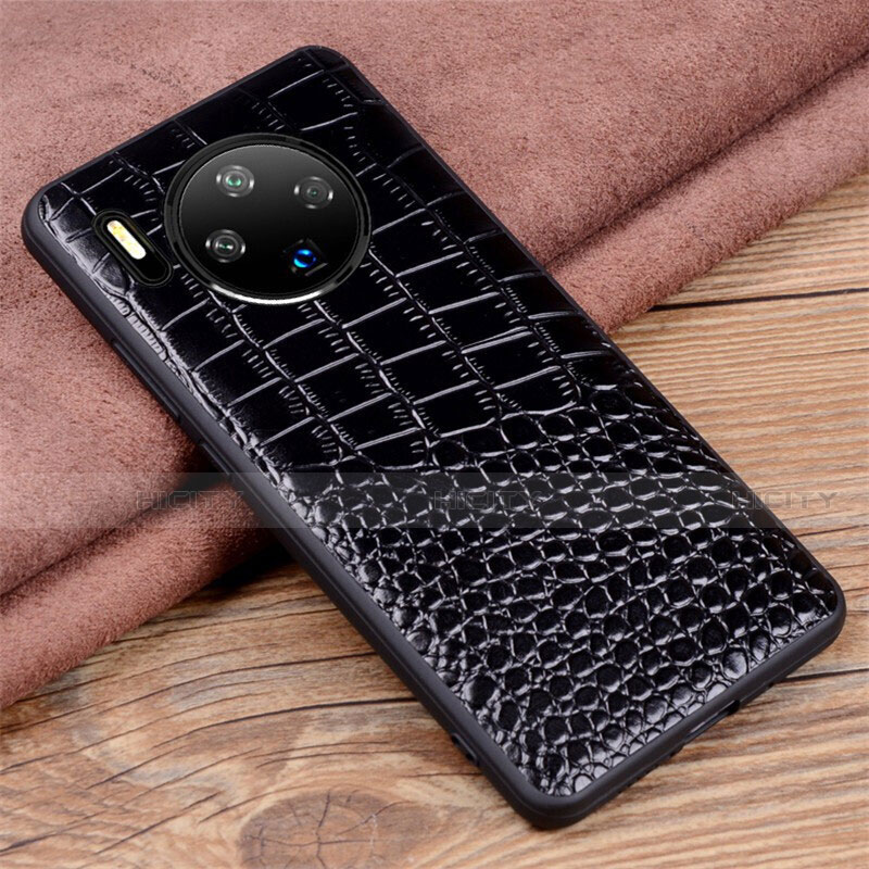 Handyhülle Hülle Luxus Leder Schutzhülle R03 für Huawei Mate 30 5G Schwarz Plus